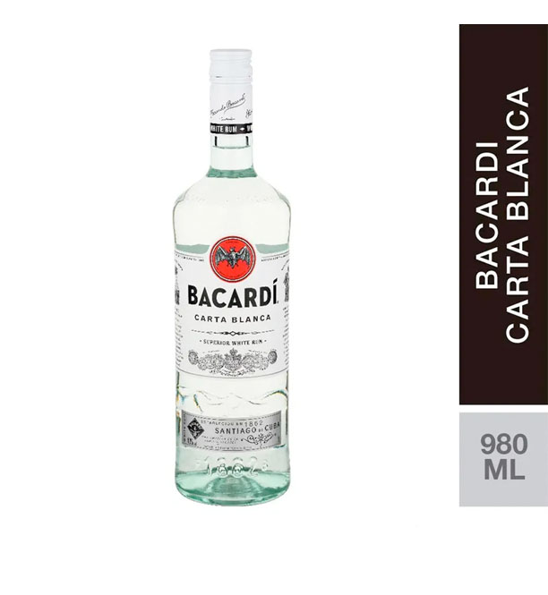 CLICK TO DRINK - RON BACARDI BLANCO SUP. 980 ML